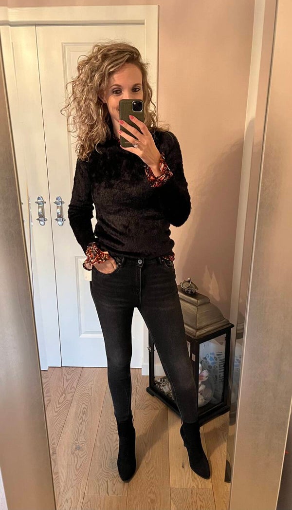 Fluffy trui Lize zwart