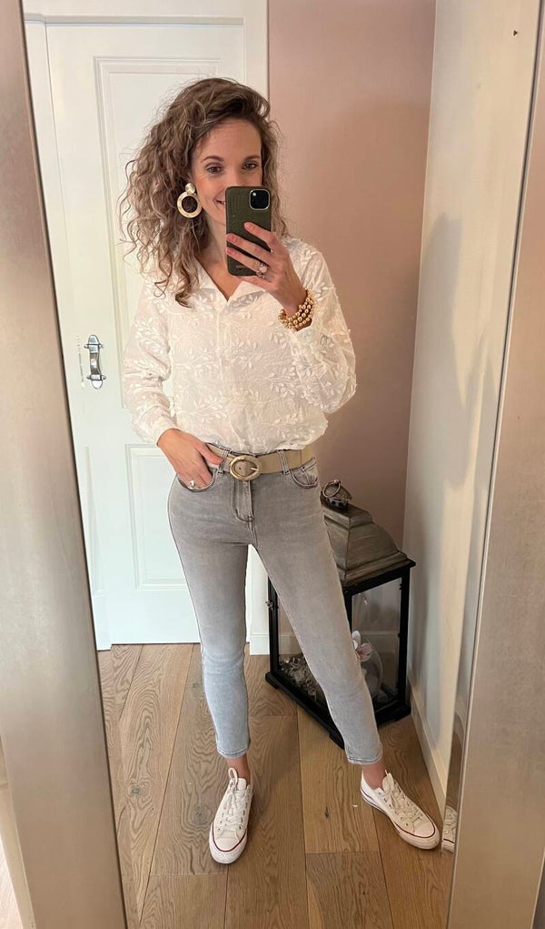 Katoenen blouse blad