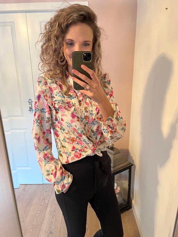 Blouse bloem pink