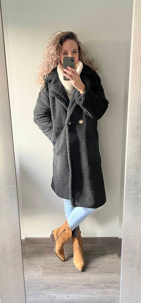 Teddy jas zwart