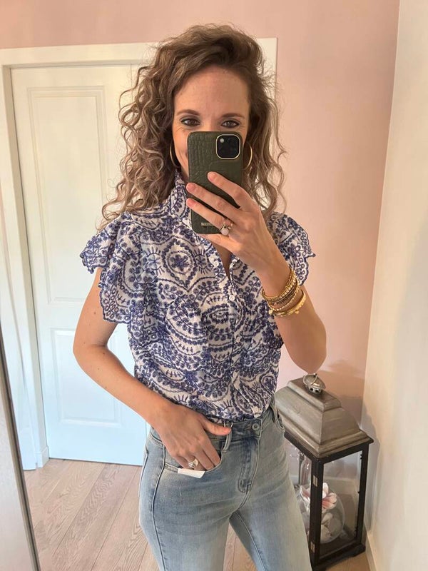 Blouse/ top navy K8122