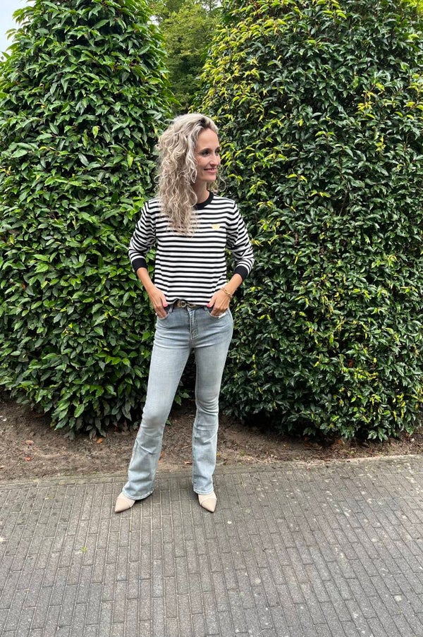 Top streep zwart/wit 3323