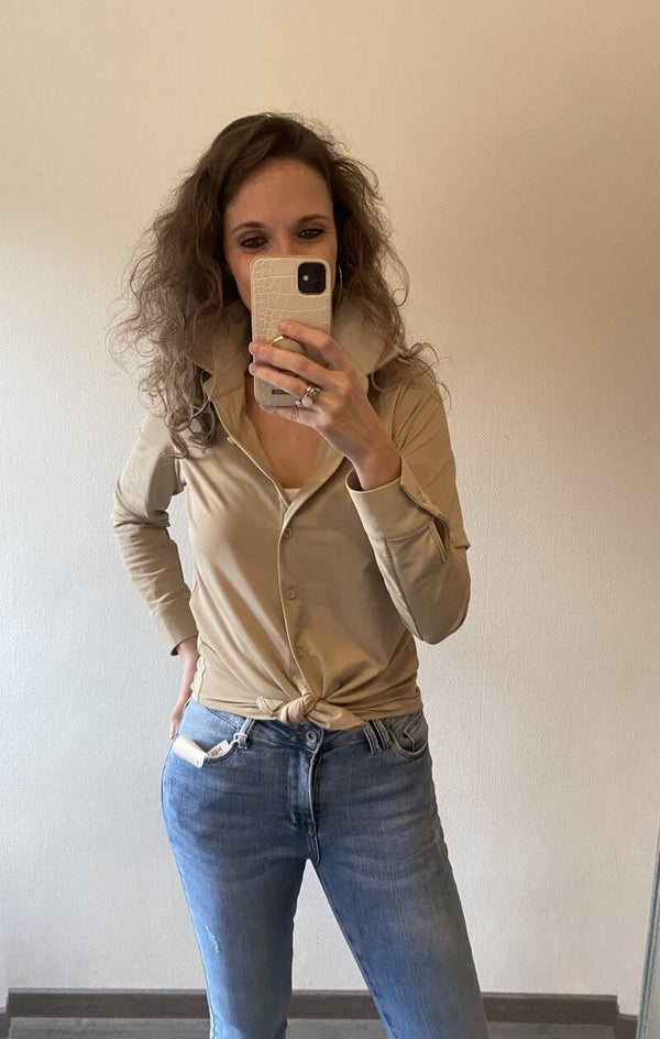 Travel blouse zand