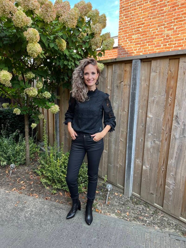 Kanten blouse zwart Syl
