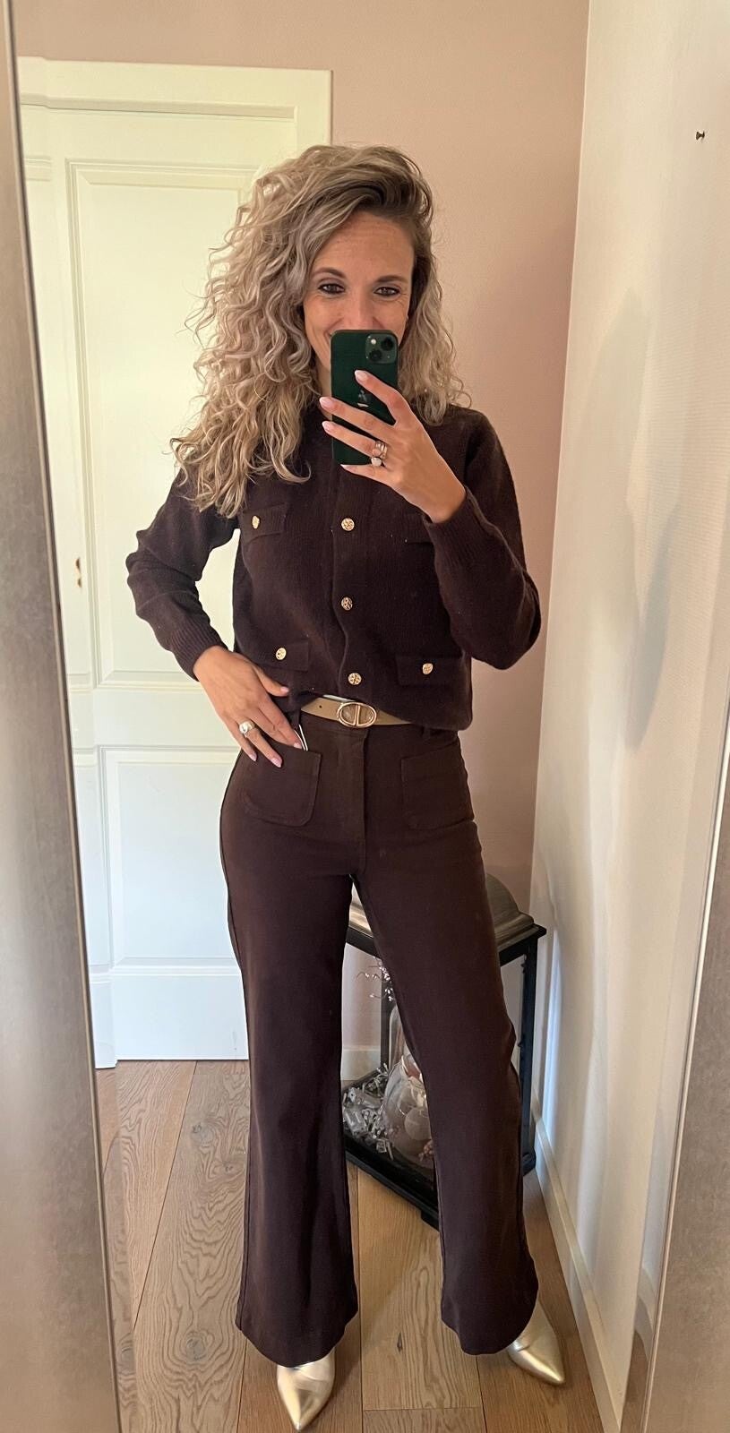 Jeans Flared Elena Brown