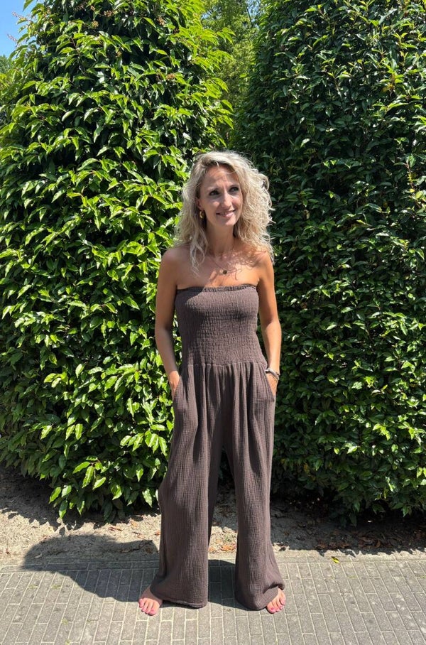 Jumpsuit bruin