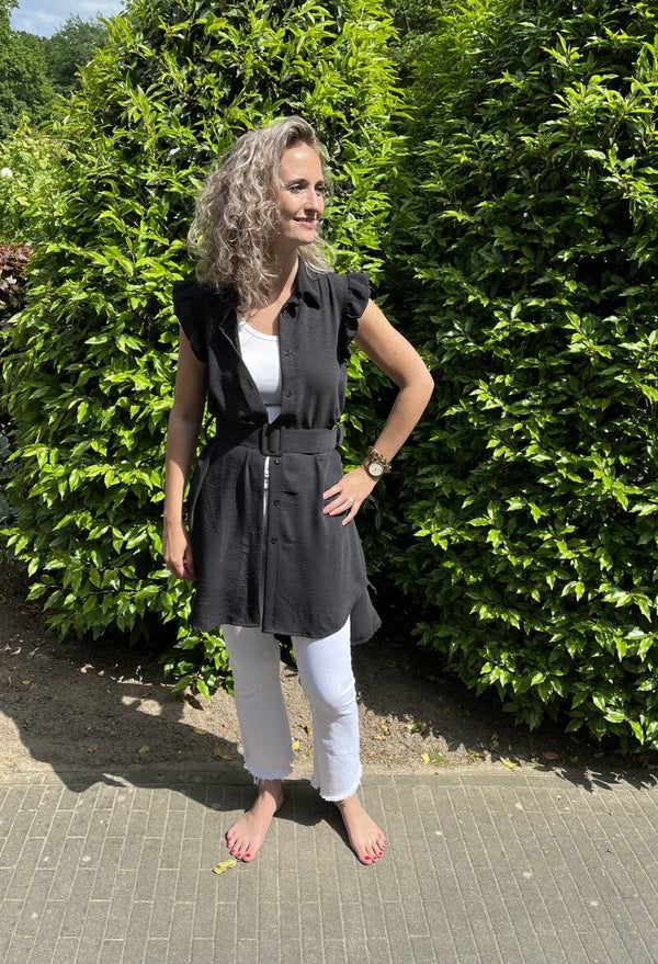 Blouse/jurk Tina zwart