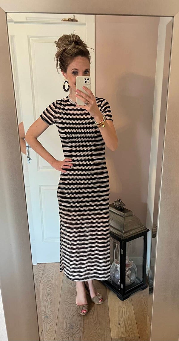 Jurk lang met onderjurkje 8571