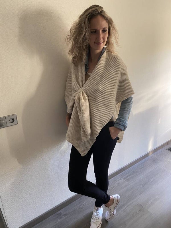 Omslagdoek beige/zand