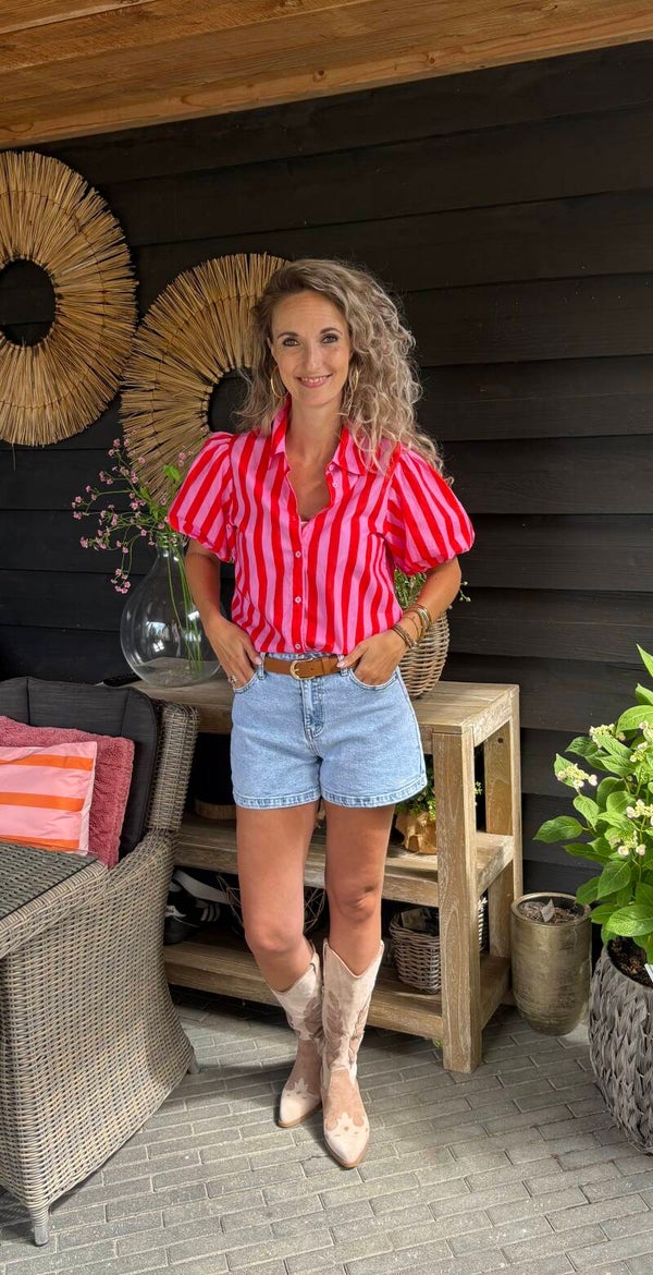 Blouse roze/rood