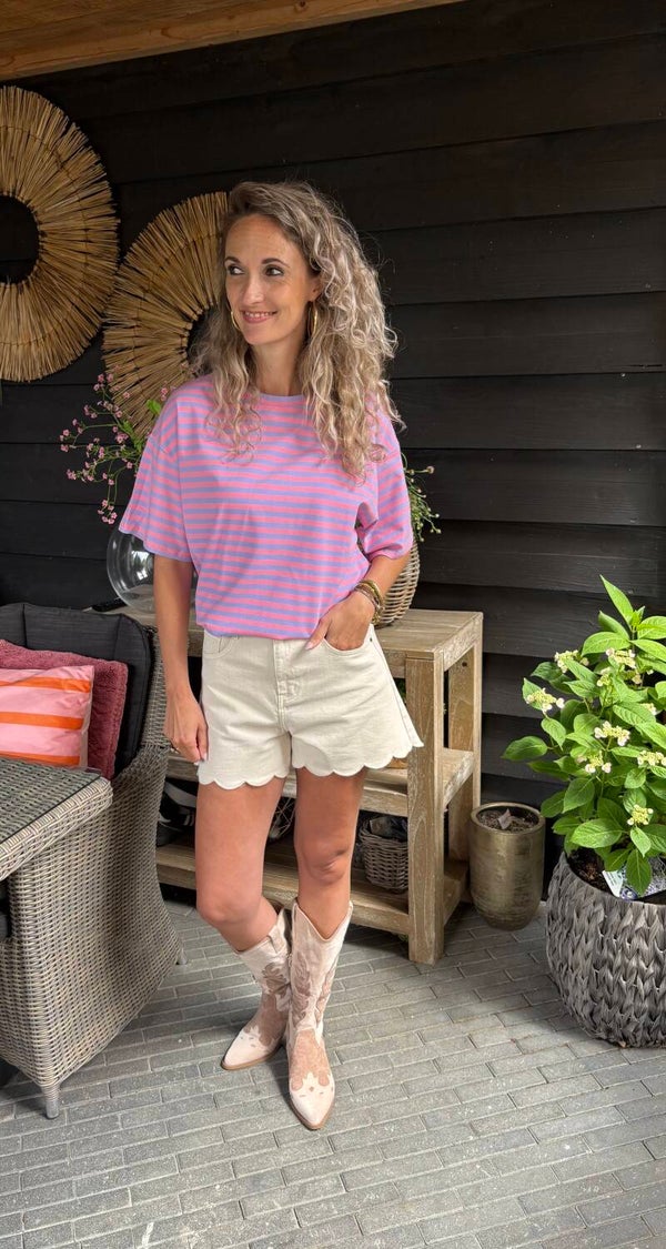 T-shirt roze/lila