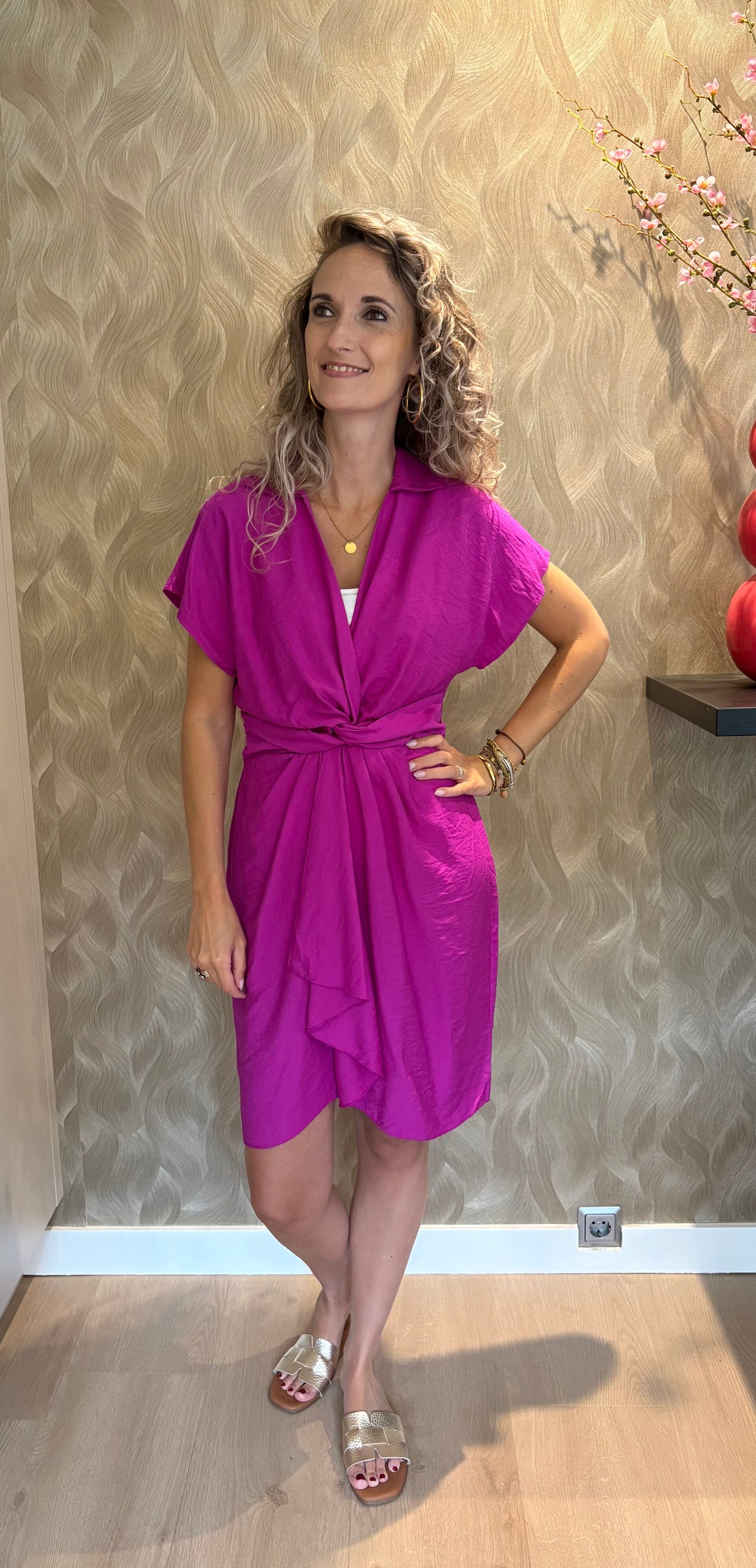 Jurk Babs magenta