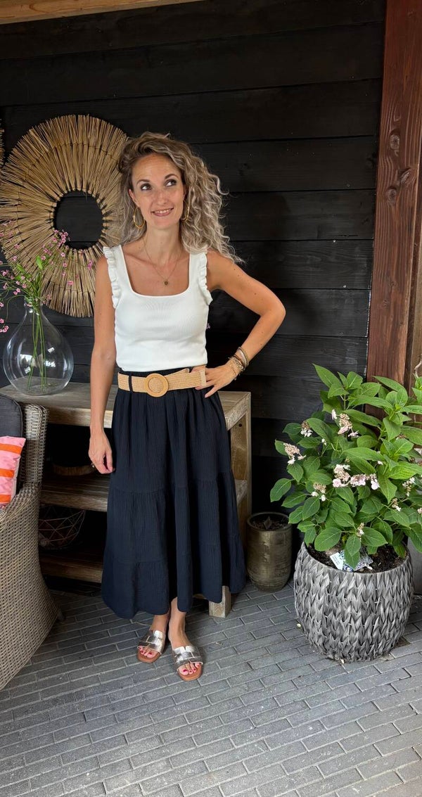 Rok met riem Zwart