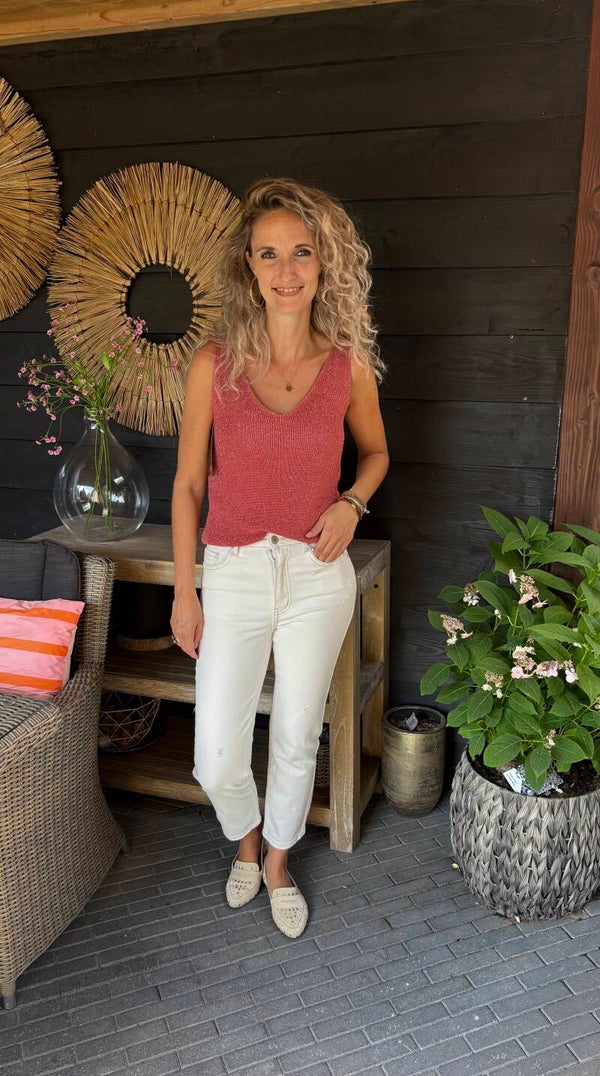 Top Lurex Bordeaux