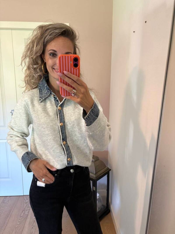 Vest grijs/jeans LU1169
