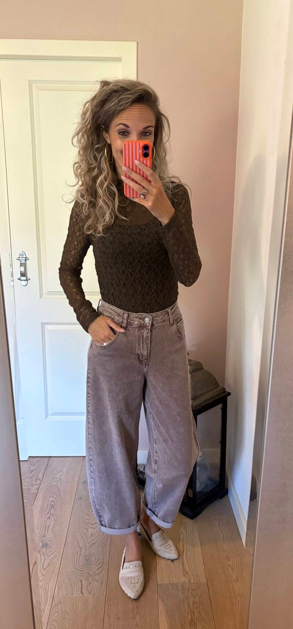 Kanten top Brun 9281