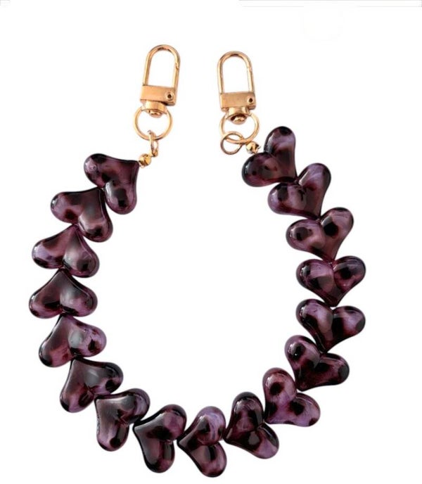 Telefoonkoord hart Pink