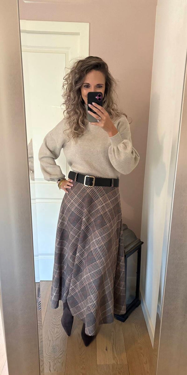 Rok met riem Ruit