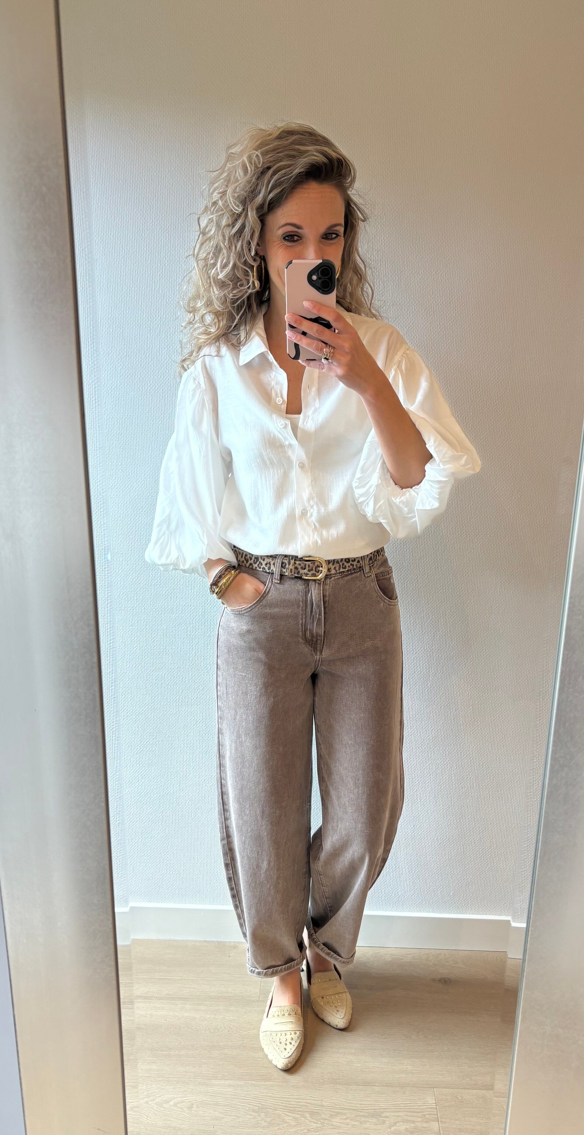 Jeans Balloon 9157 taupe/bruin