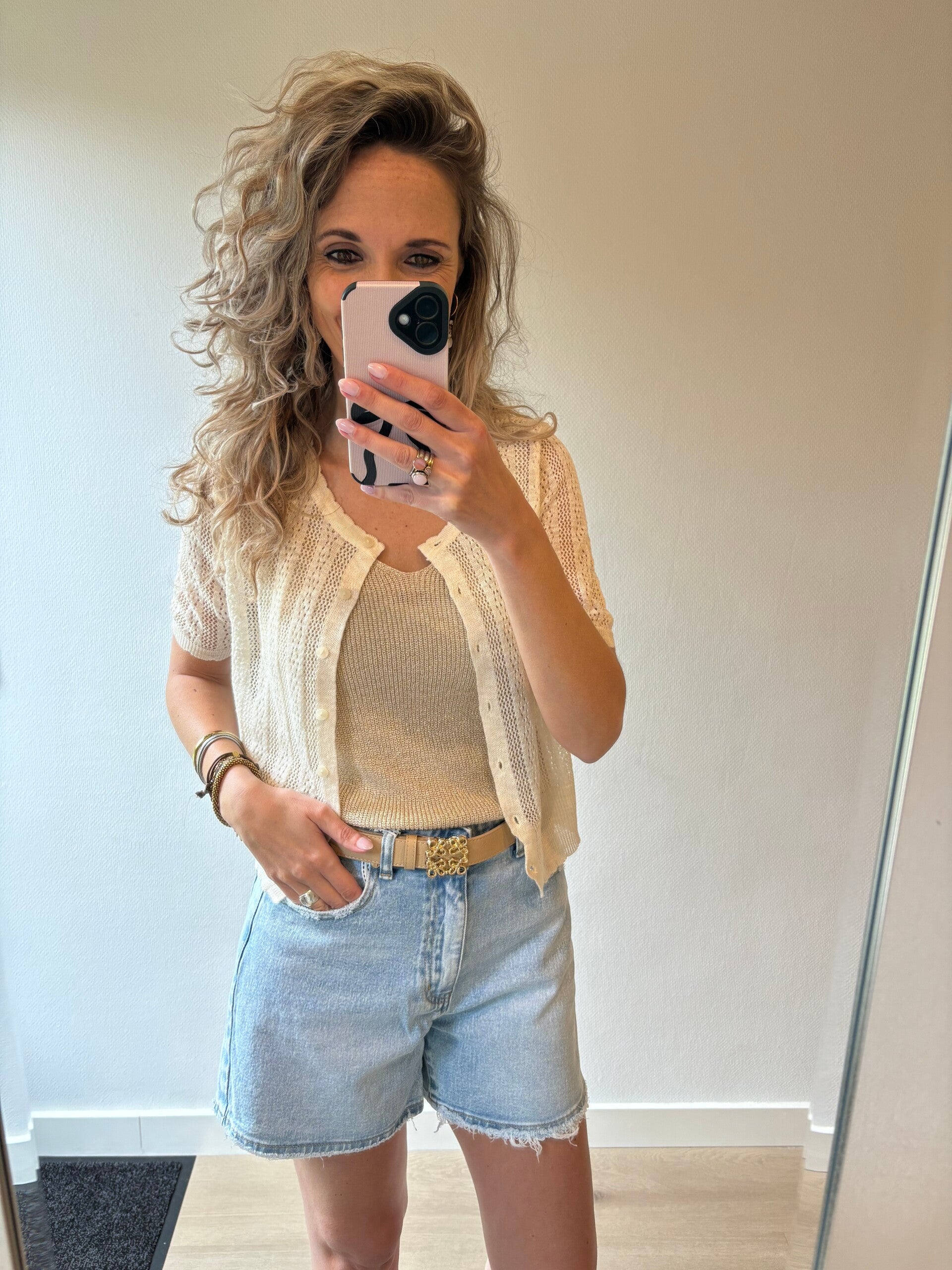 Vest gehaakt apricot 622