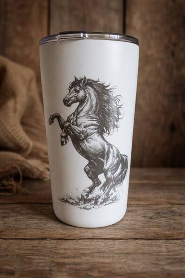 🐎 HORSE 500ML DOUBLE WALL STAINLESS STEEL TUMBLER 🐎