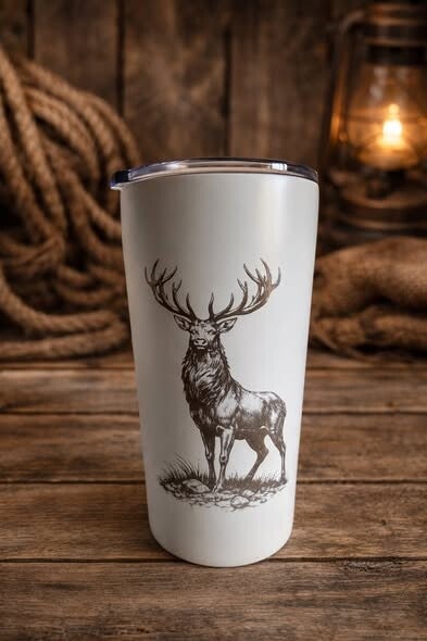 🦌 DEER 500ML DOUBLE WALL STAINLESS STEEL TUMBLER 🦌