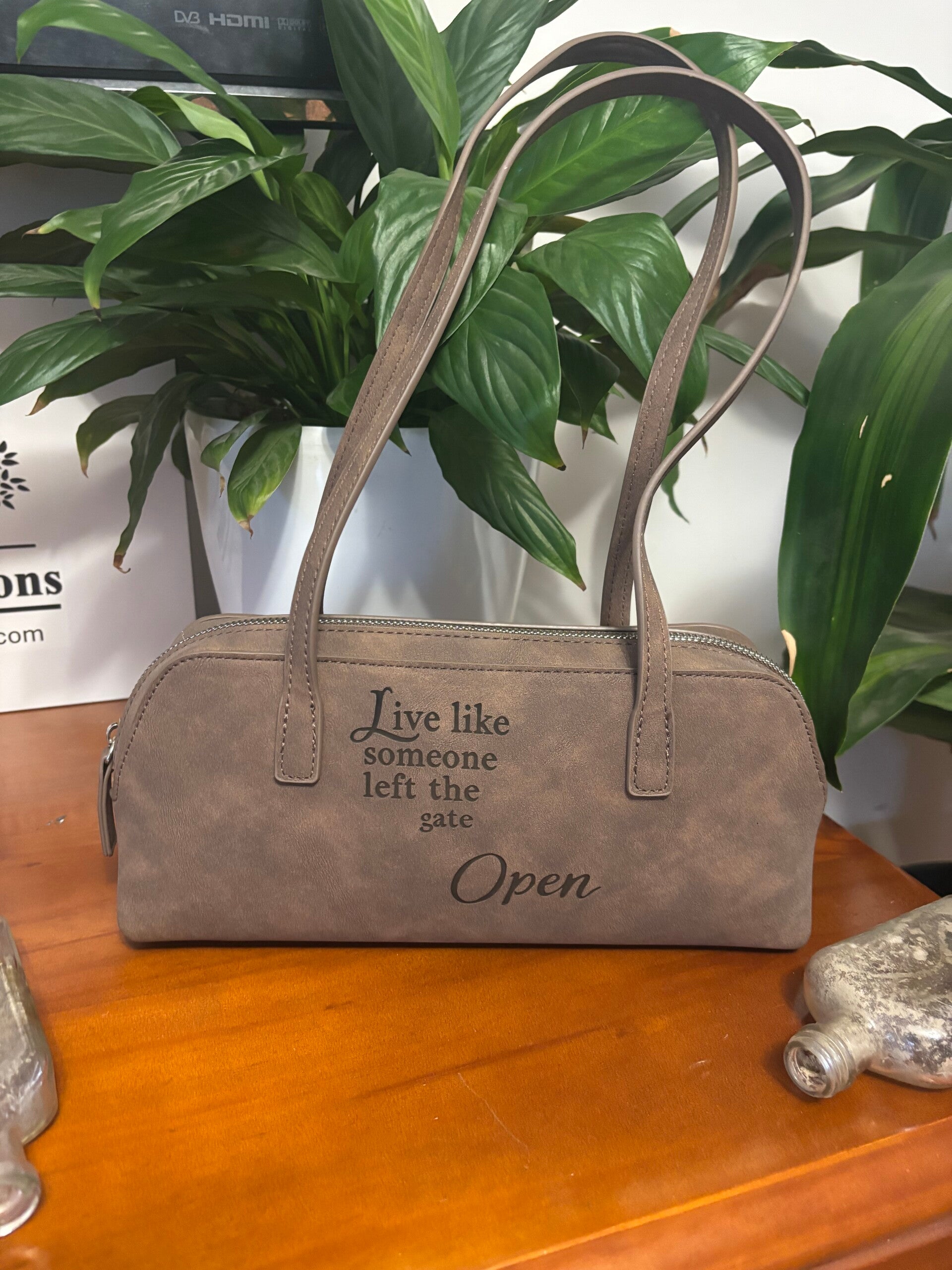 Live Like Someone Left the Gate Open Shoulder Bag