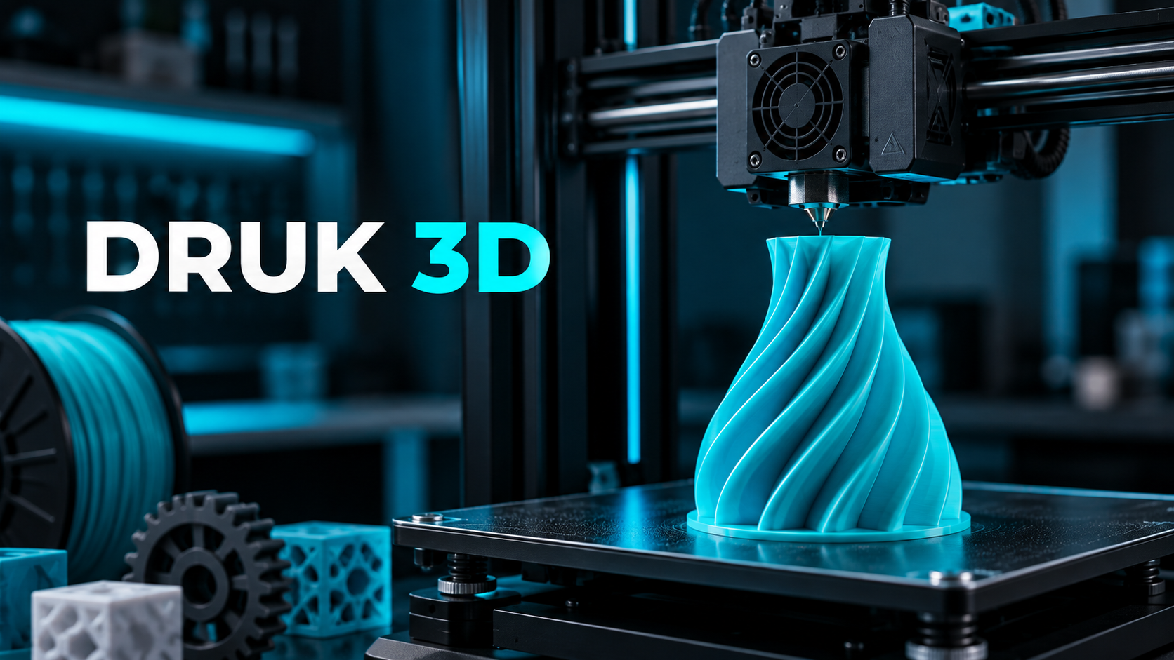 Druk 3D na zamówienie – drukarka 3D podczas pracy
