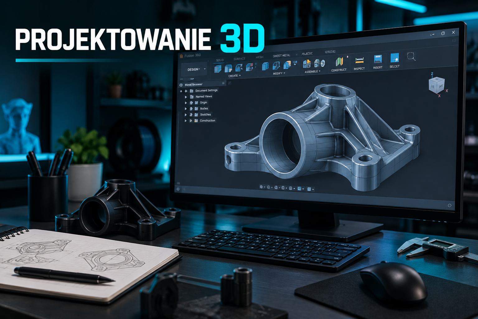 Projektowanie 3D – przygotowanie modelu 3D na podstawie projektu
