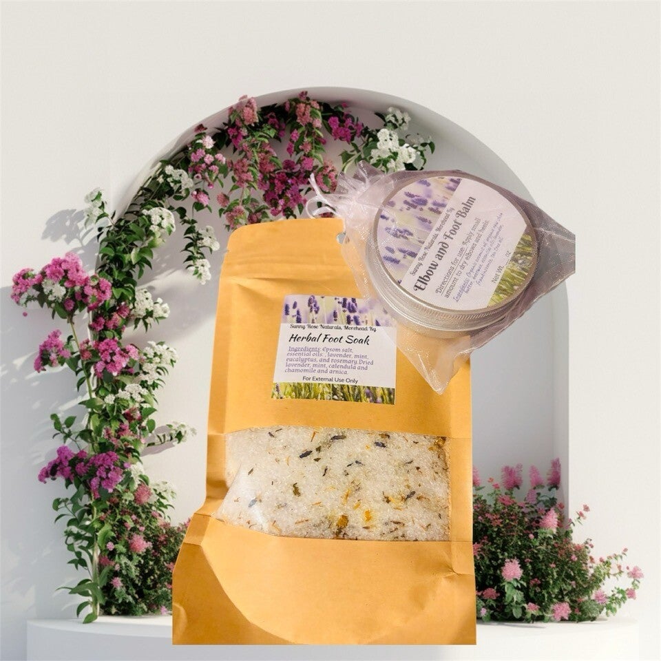 Herbal Foot Soak and Elbow and Foot Balm Gift Set