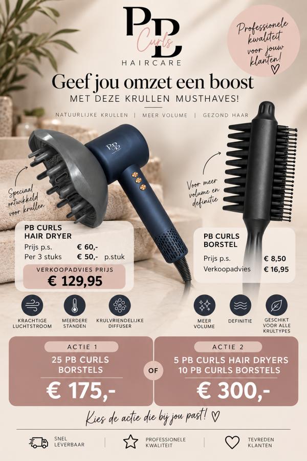 Actie 10 borstels & 5 föhns