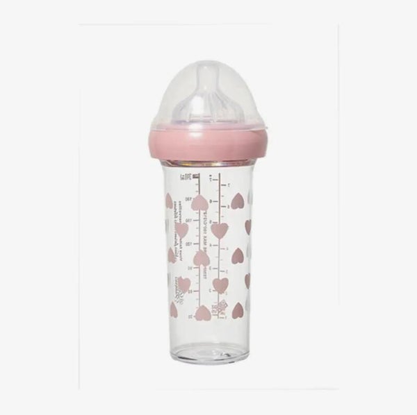Le Biberon Français, biberon 210 ml cœur rose by BONTON
