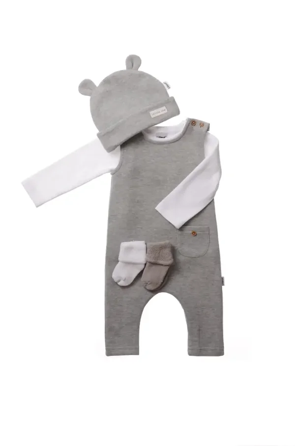 Ensemble ourson 5 pièce gris
