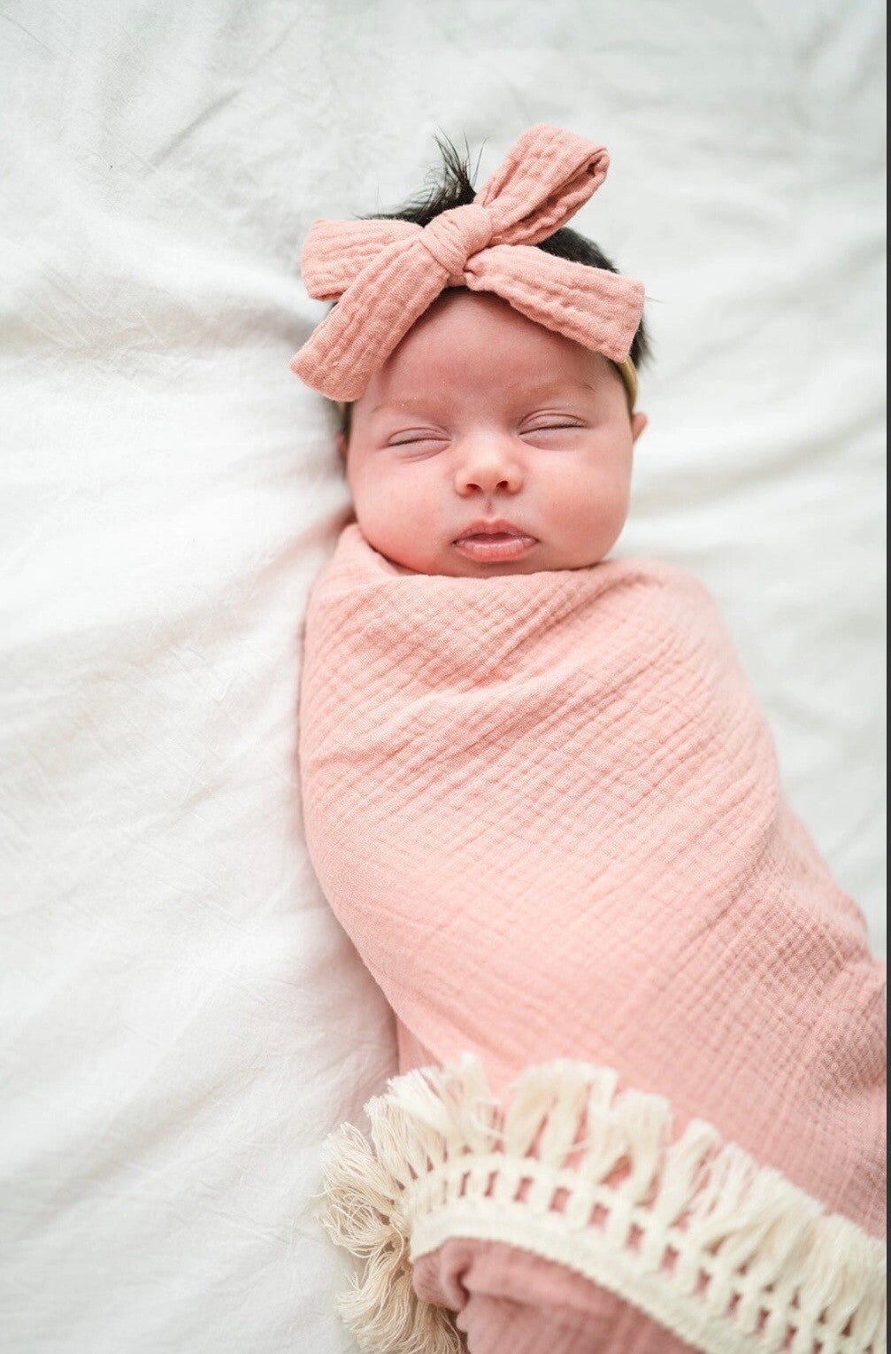 Bandeau rose à nœud