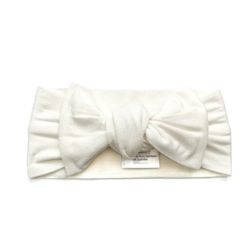 Bandeau White Head Wrap