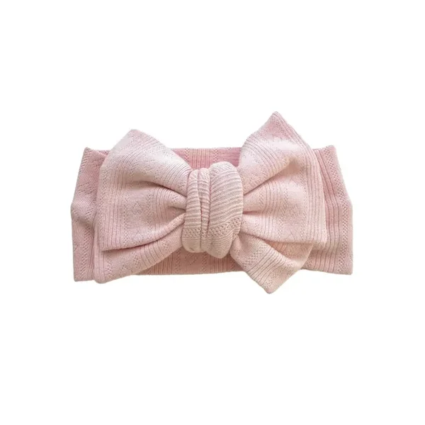 Bandeau surdimensionné - Pointelle rose