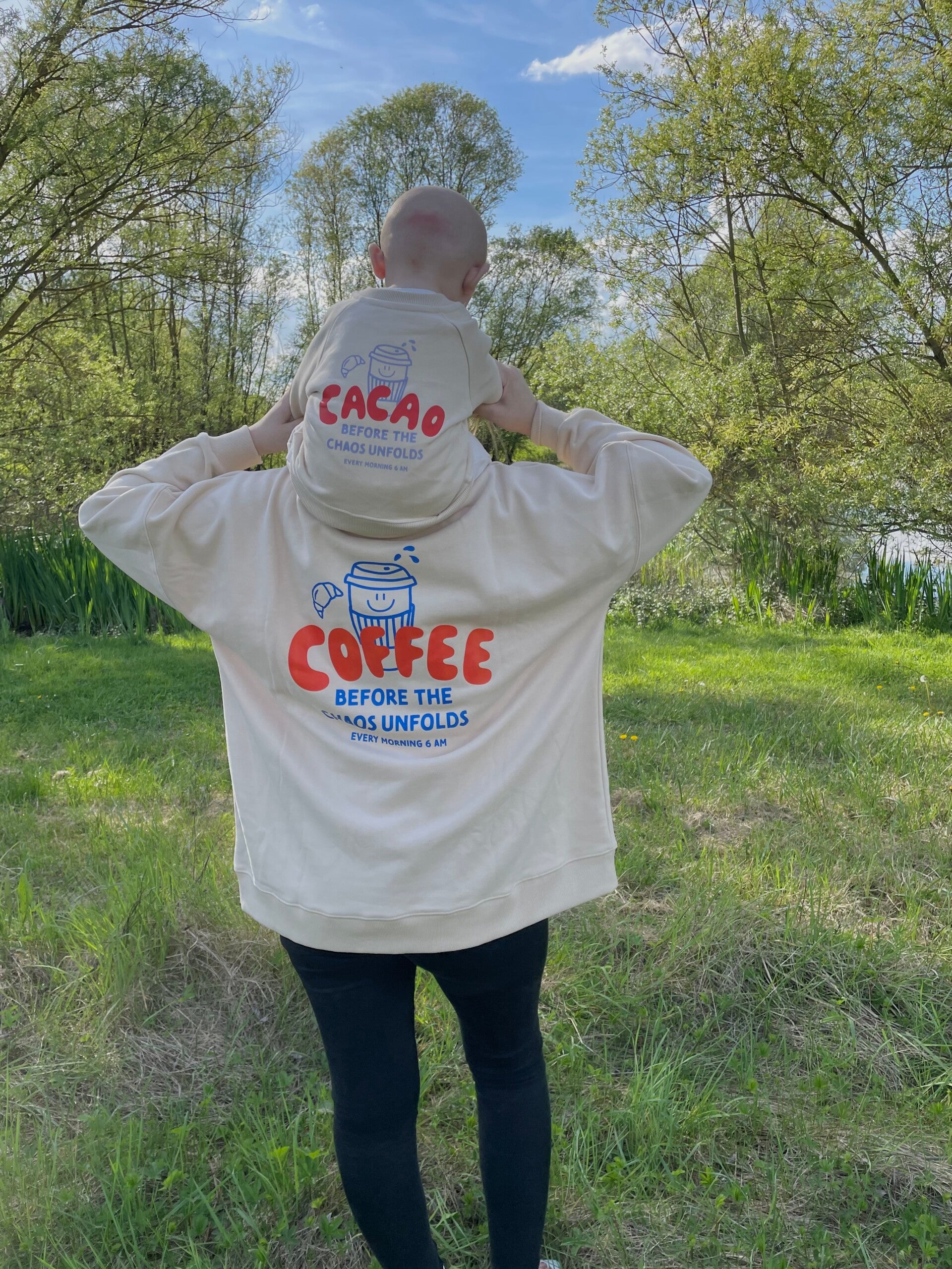 Sweatshirt beige cacao matchy Mama