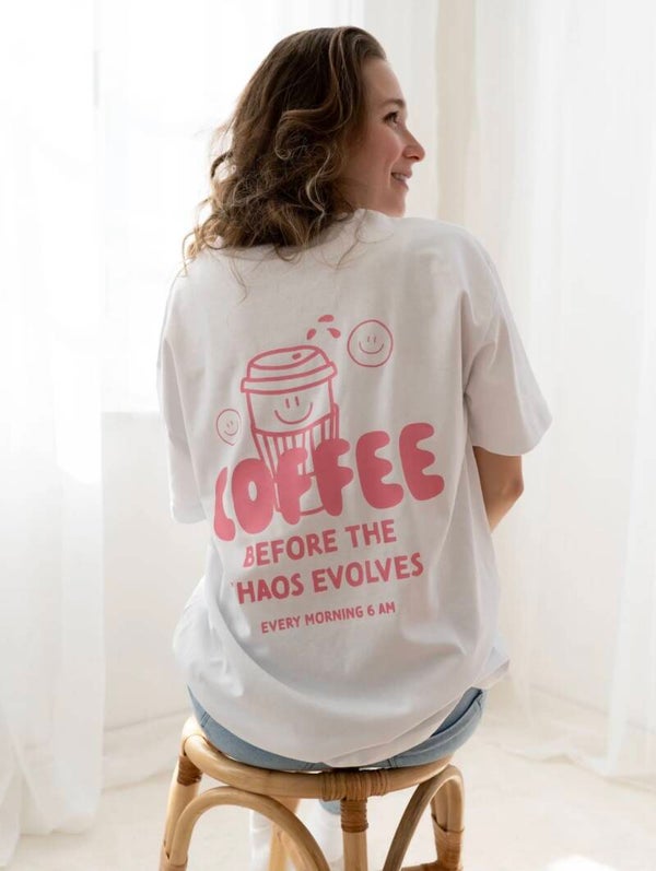 T-shirt adulte Coffee matchy matchy baby rose ☕️