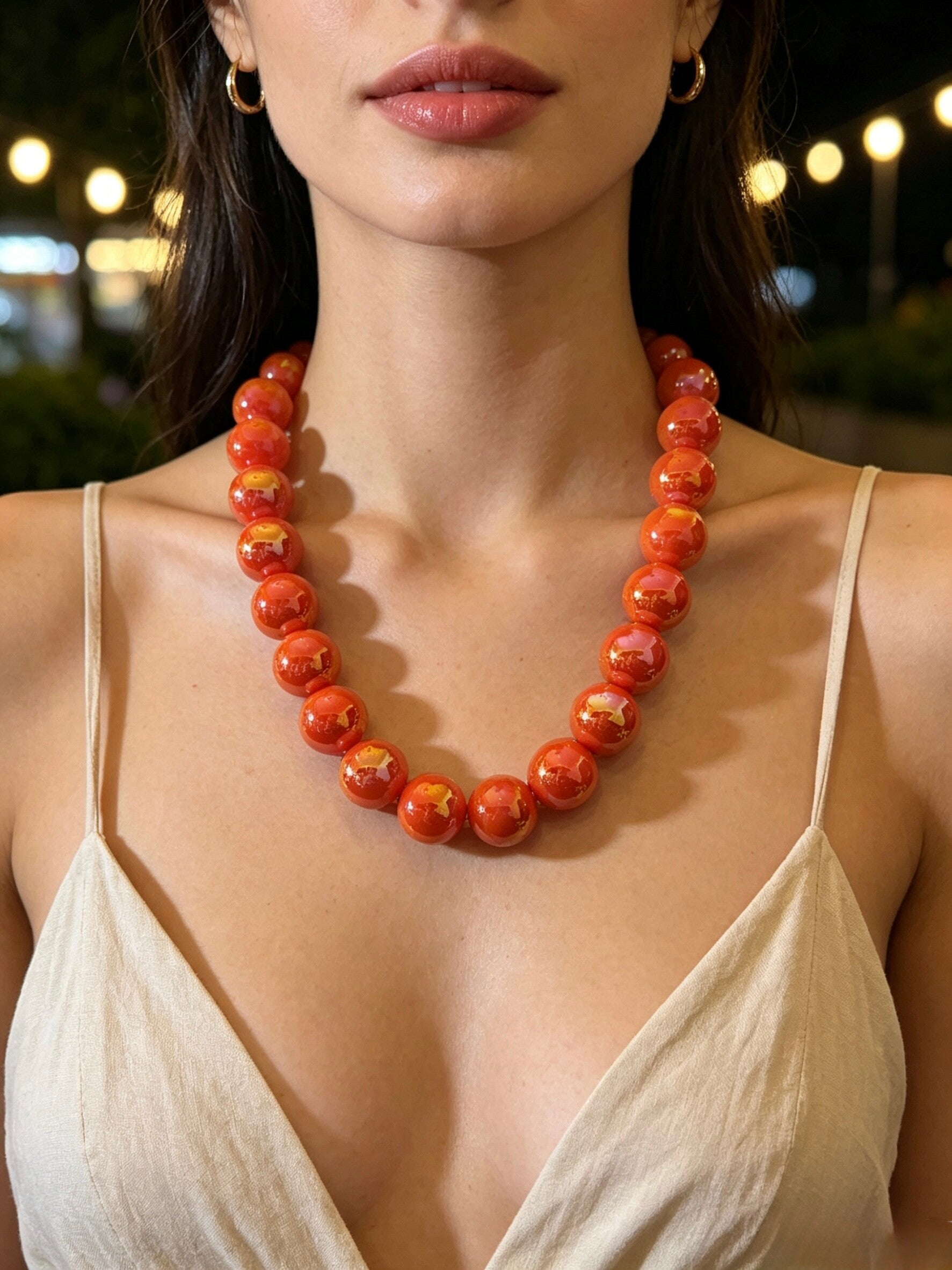 Collana girocollo con boules
