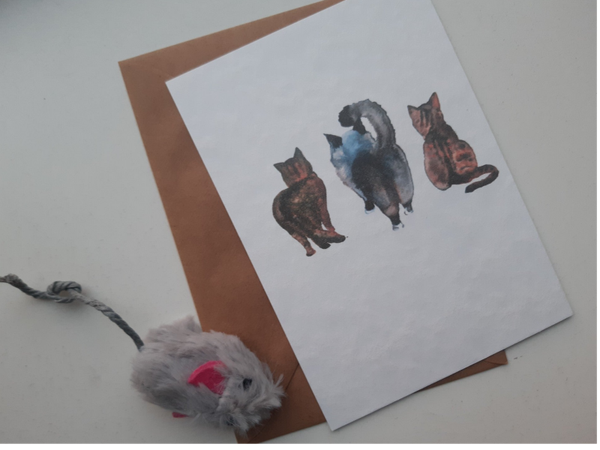 Aquarel Kaart Katten