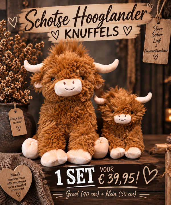 Set hooglander knuffels