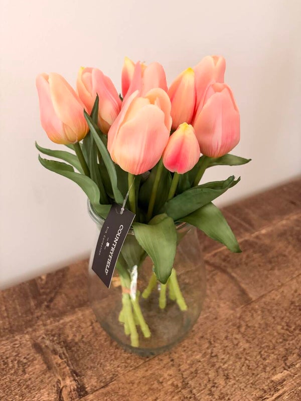 Prachtige tulpen lichtroze 5 stelen per bosje