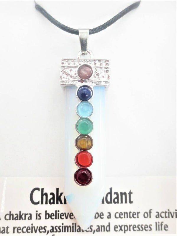 7 Chakra Pendant Ketting - Opaal / Opaliet.