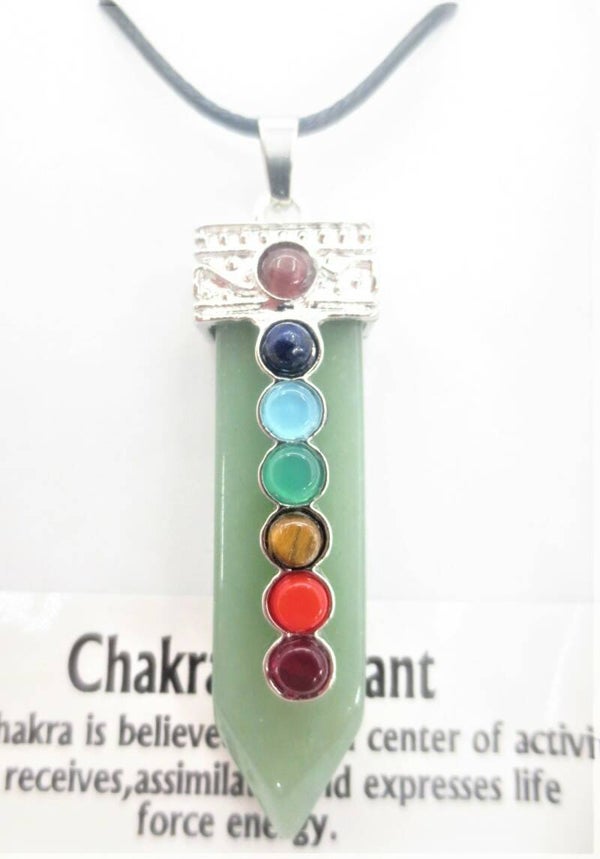 7 Chakra Pendant Ketting - Jade.
