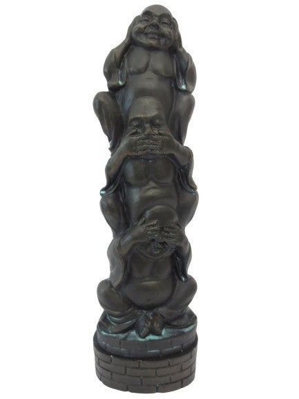 Wierook Toren Boeddha Horen, Zien, Zwijgen  (Zwart)