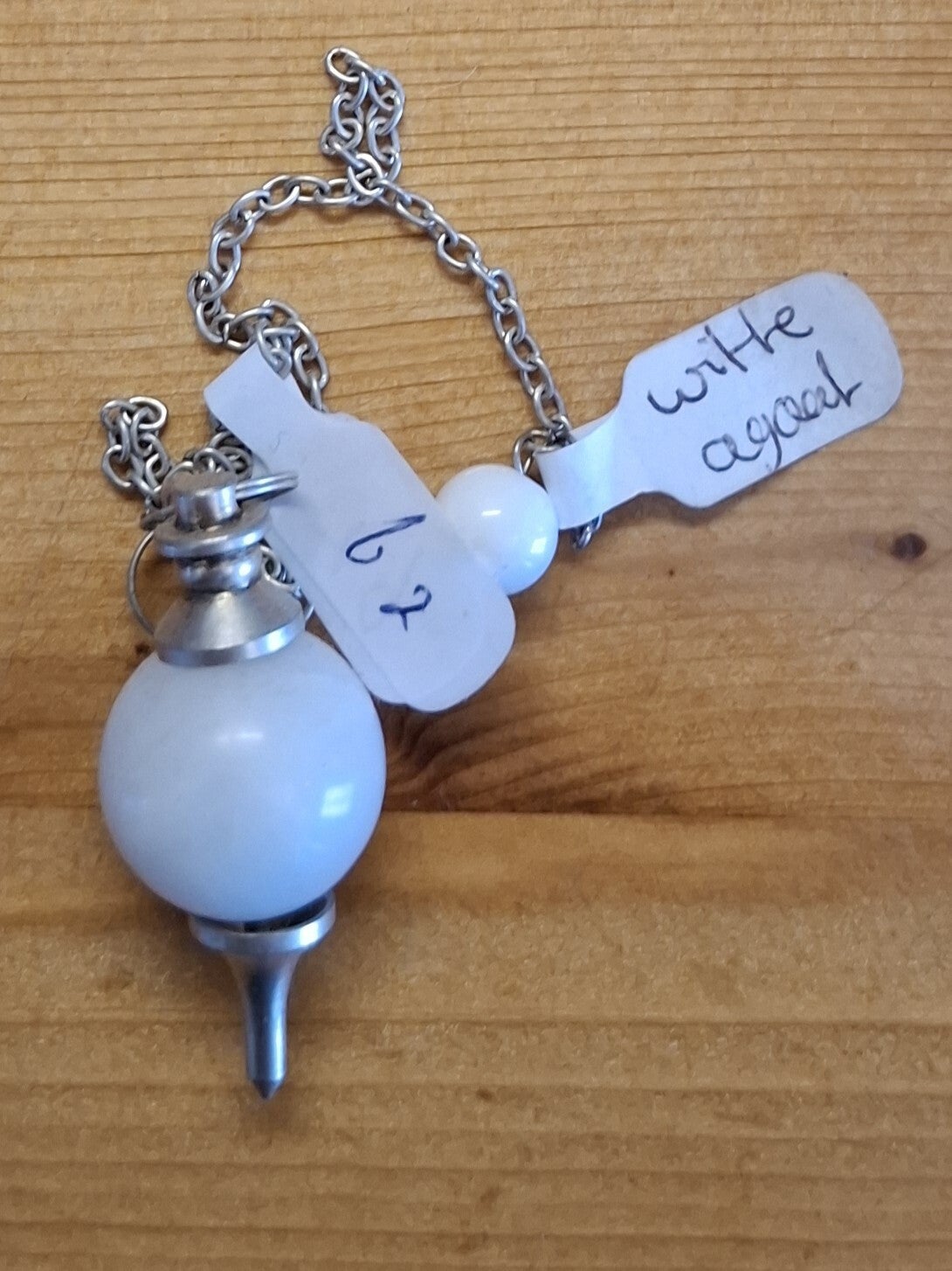 Pendel 62 - Witte Agaat.