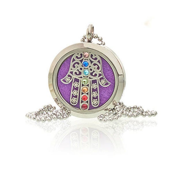 Aromatherapie halsketting – Hamsa Chakra.