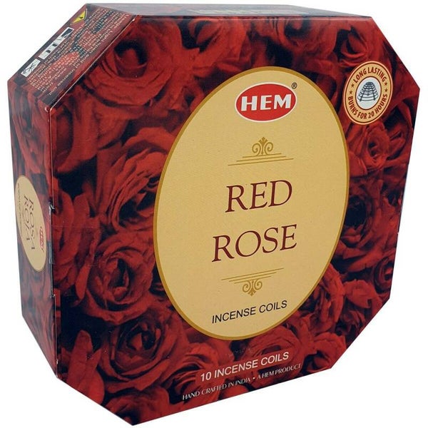 Hem Incense Coils - Red Rose.