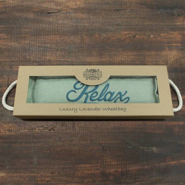 Luxe lavendel tarwezak in geschenkverpakking - Blue Sky RELAX.