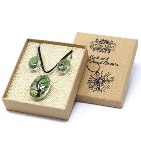 Pressed Flowers - Tree of Life set - Green.